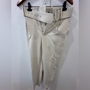 Zara cream Pants with Belt